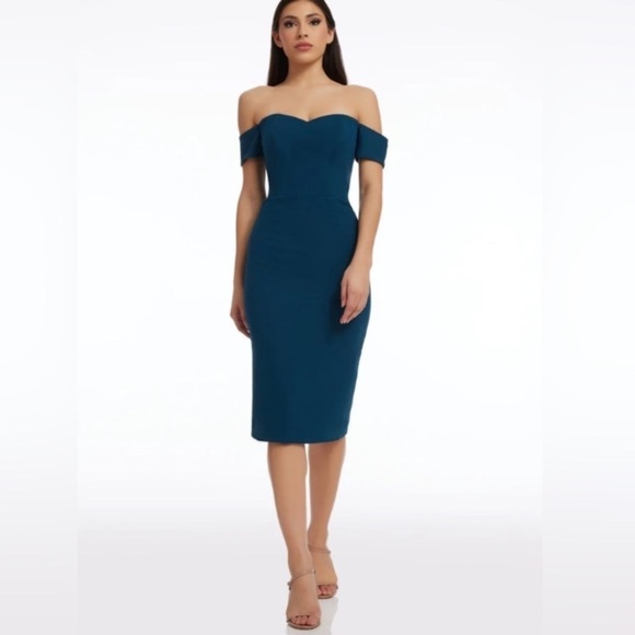 Dress the Population Dresses & Skirts - DRESS THE POPULATION Bailey Crepe Off The Shoulder Dress Special Occasion